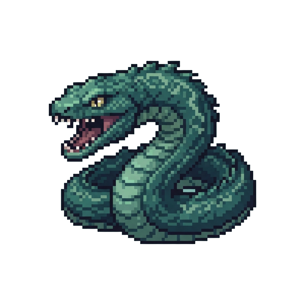 A Massive Snapping Lake Serpent