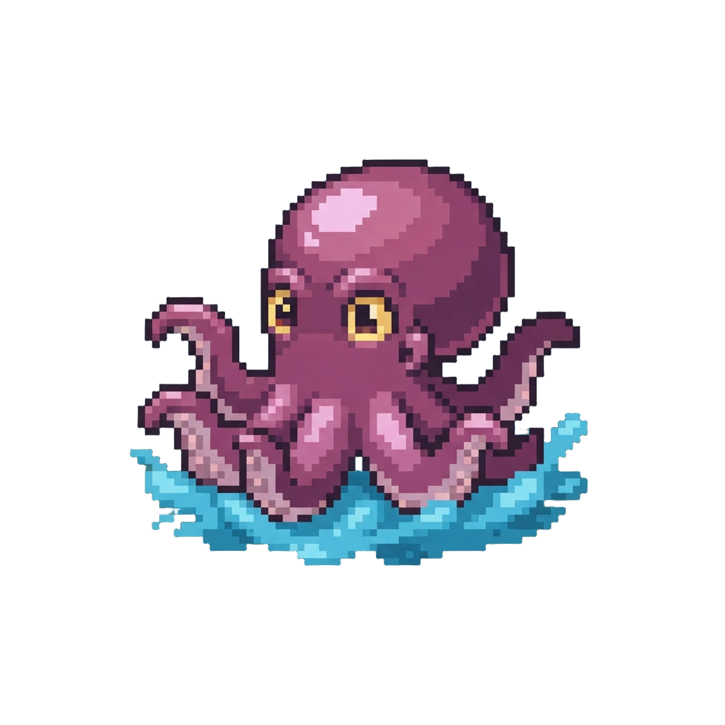 A Goofy Splashing Giant Octopus