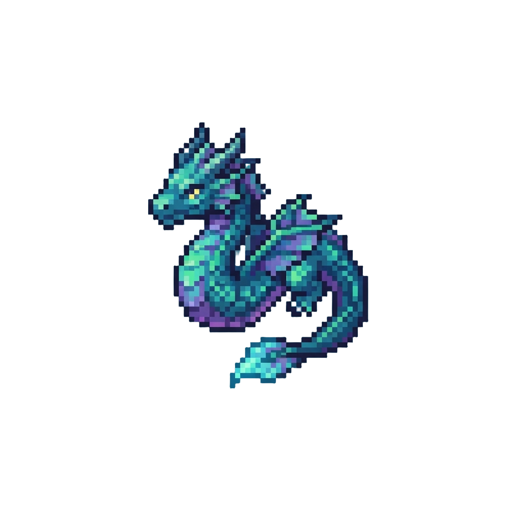 A Glowing Iridescent Sea Dragon