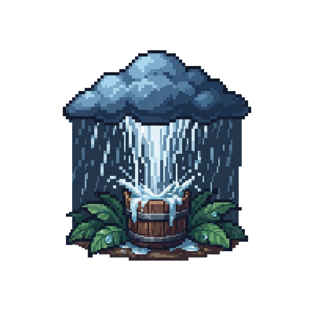 A Heavy Tropical Monsoon Pouring Bucketfuls