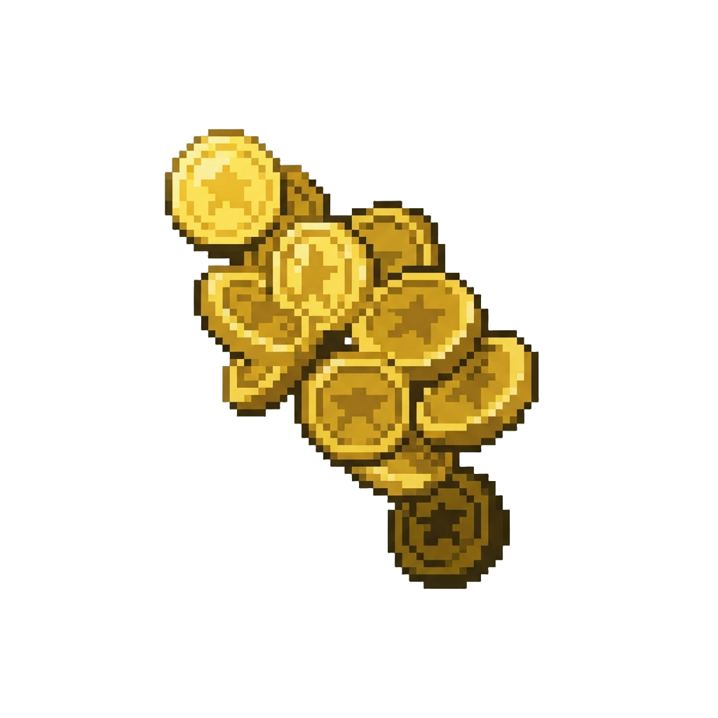 A Downpour of Shiny Golden Coins