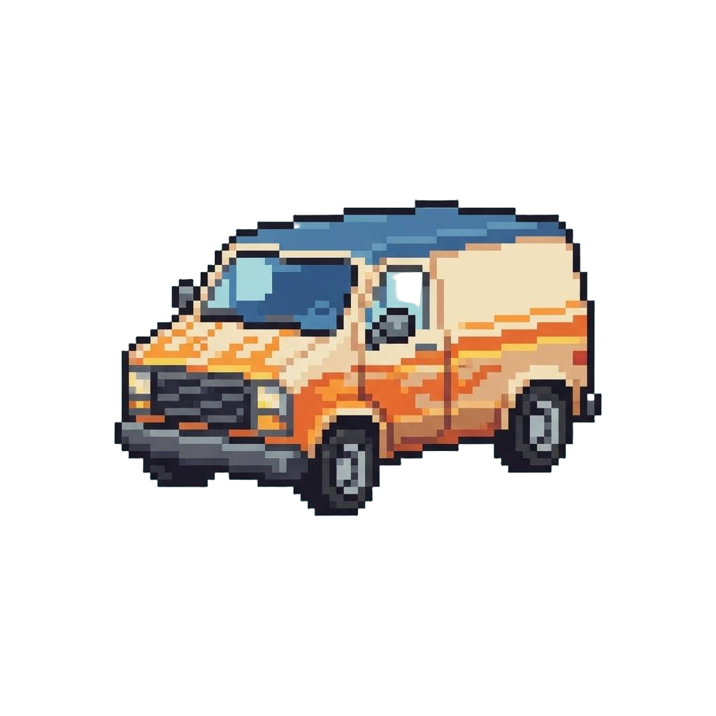 A Custom Painted Delivery Van