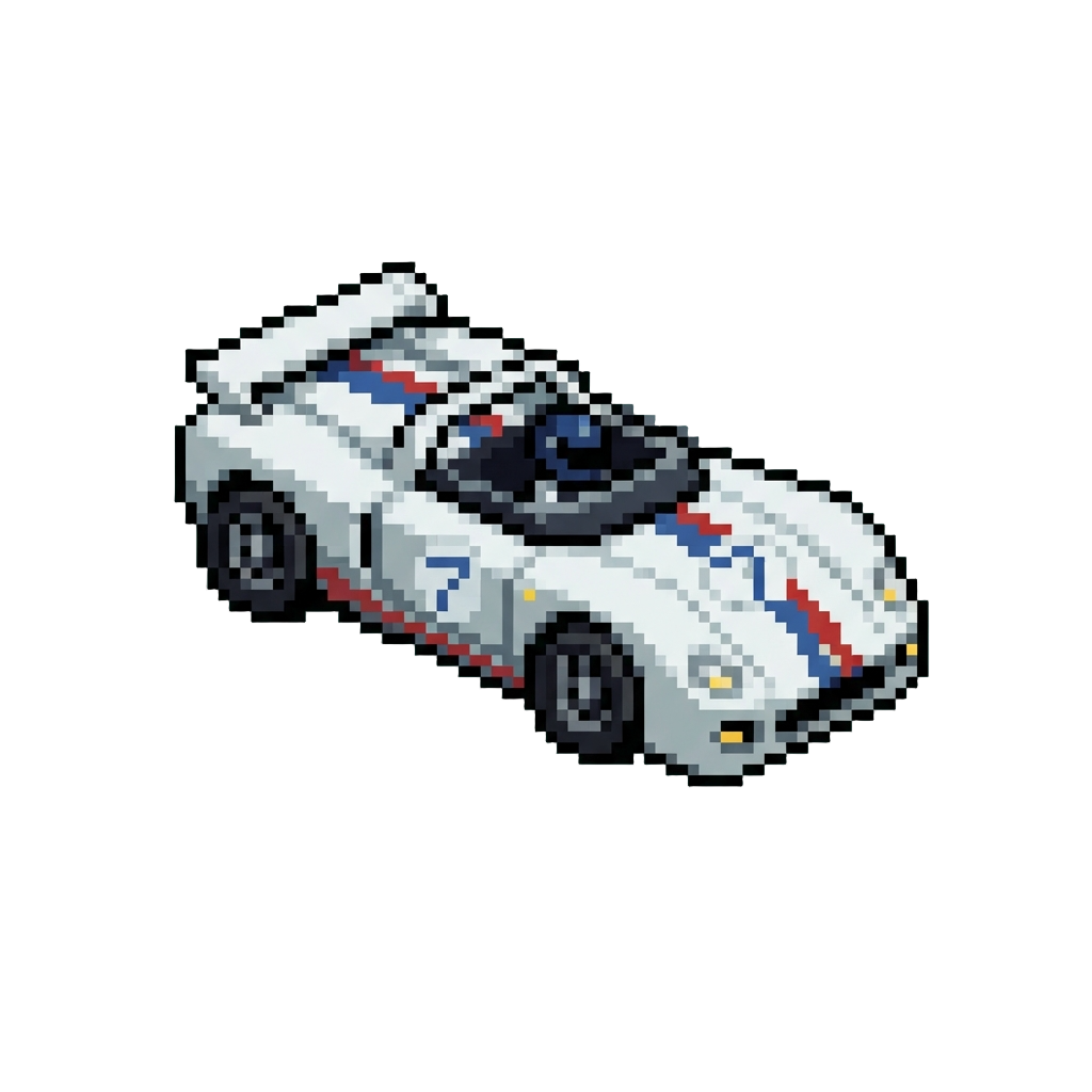 A White Racing Speedster
