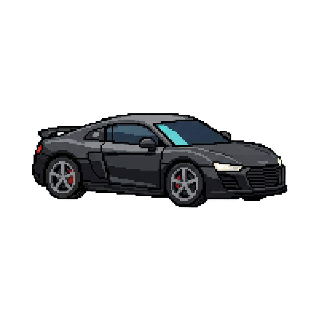 A Sleek Black Supercar