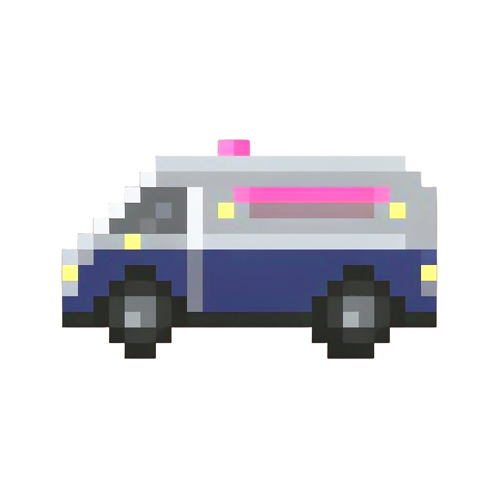 A Neon Arcade Delivery Van