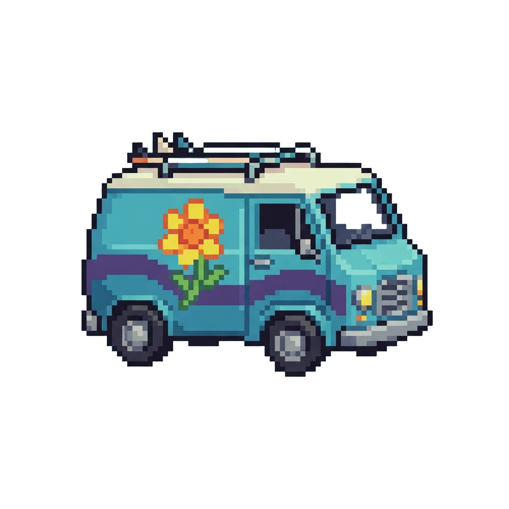A Flower-power Mystery Van