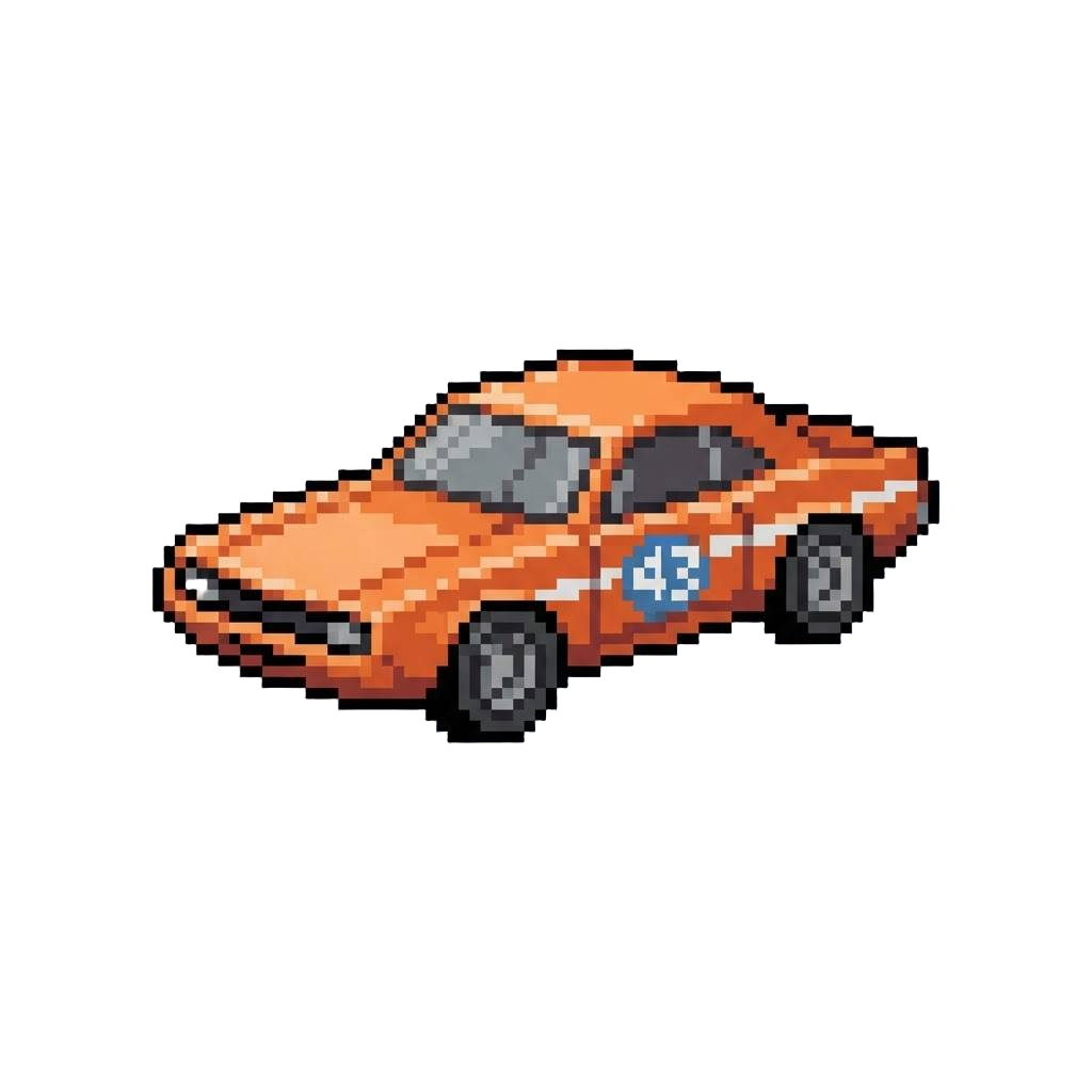 An Orange Stock Car