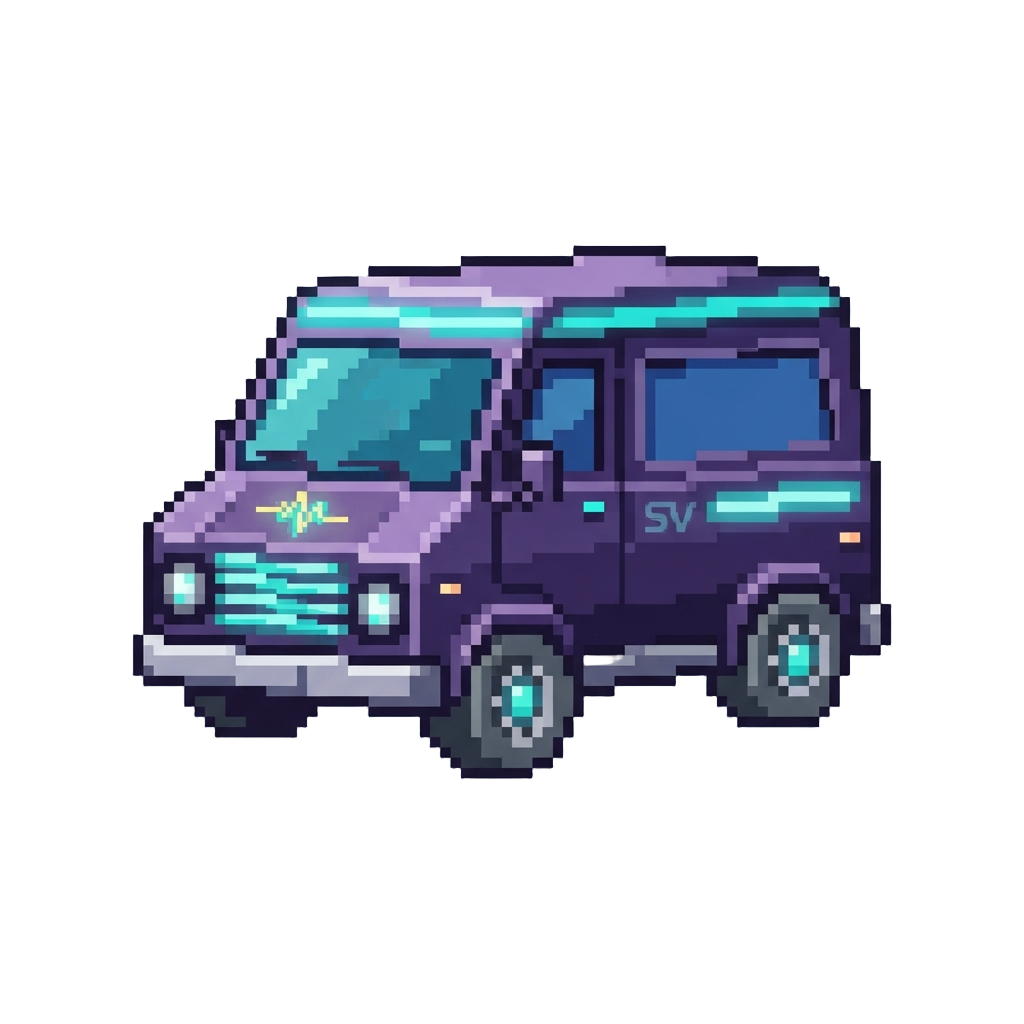 A Glowing Synth-van