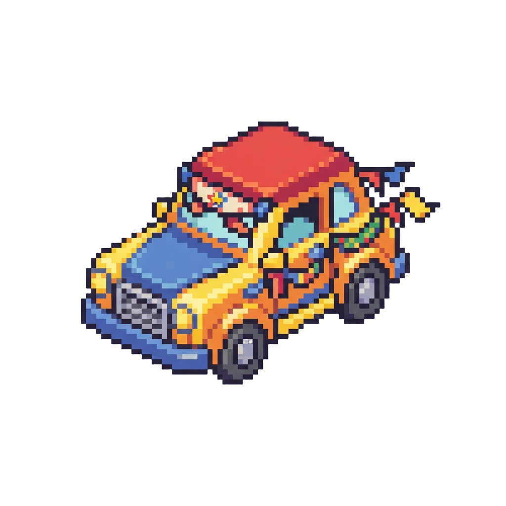 A Colorful Parade Car