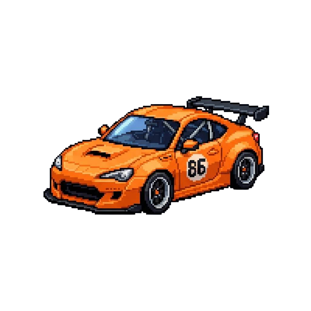 An Orange Drift Racer