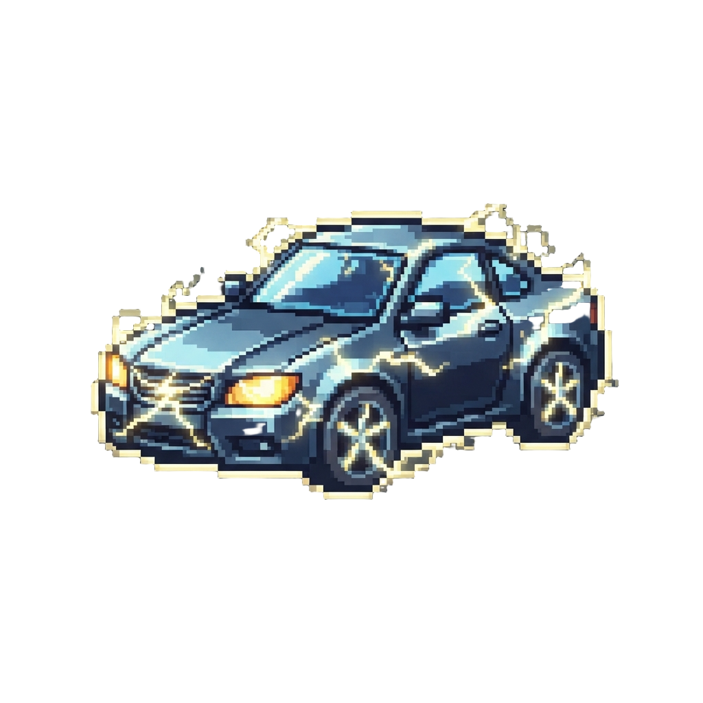 A Glowing Lightning Coupe