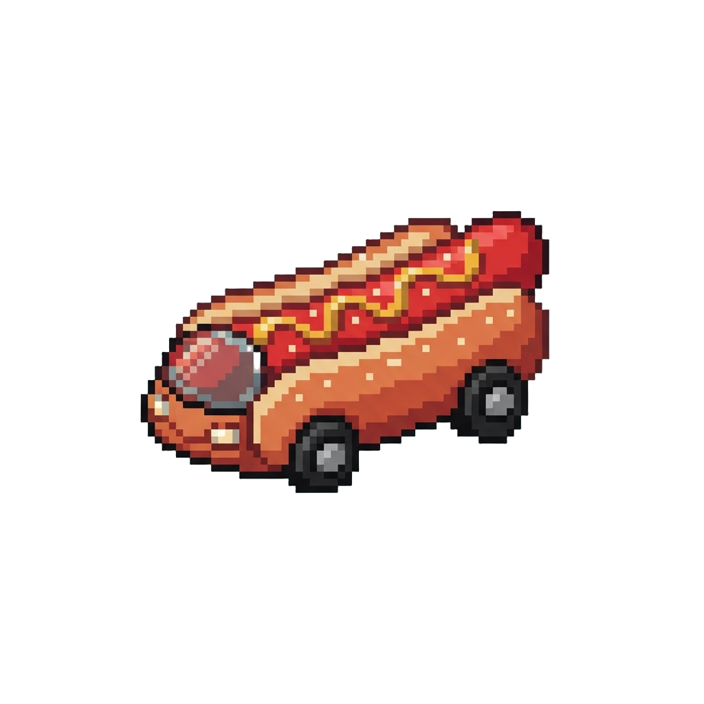 A Giant Hot Dog Car