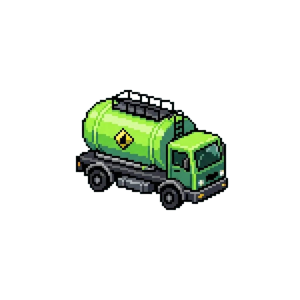 A Neon Green Chemical Tanker