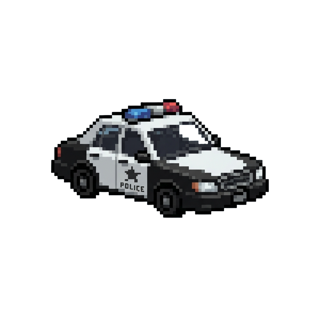 A Black-and-white Squad Car