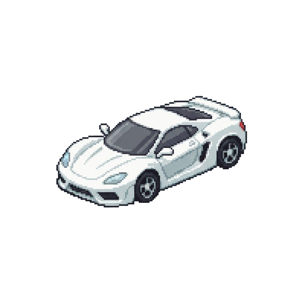 A White Aerodynamic Speedster