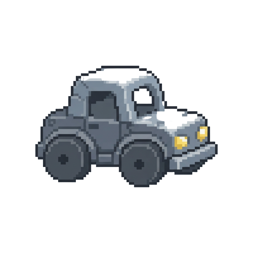A Classic Cartoon Stone Car