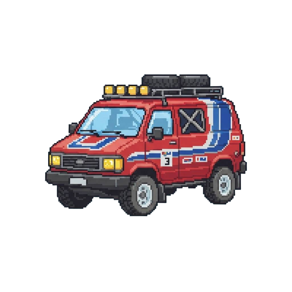 A Colorful Rally Van
