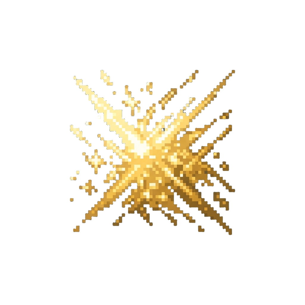A Shower of Gold-white Ricochet Sparks