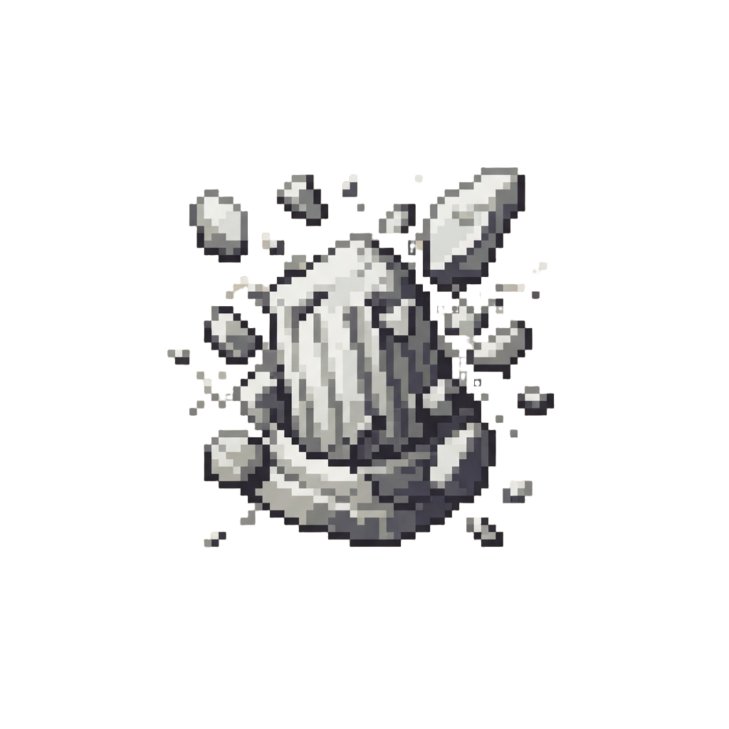 A Chipped Marble Pillar Explosion
