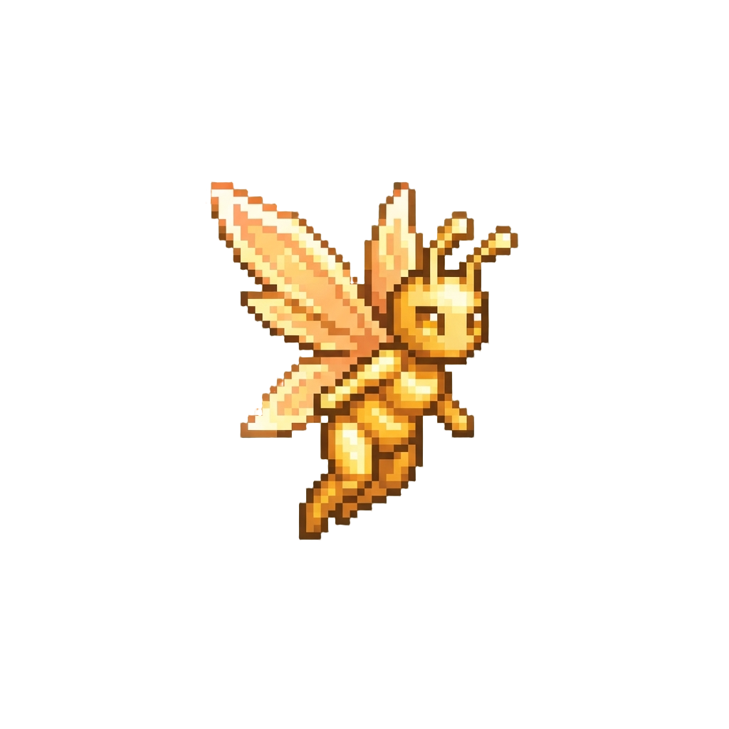A Glowing Golden Sunbeam Fairy