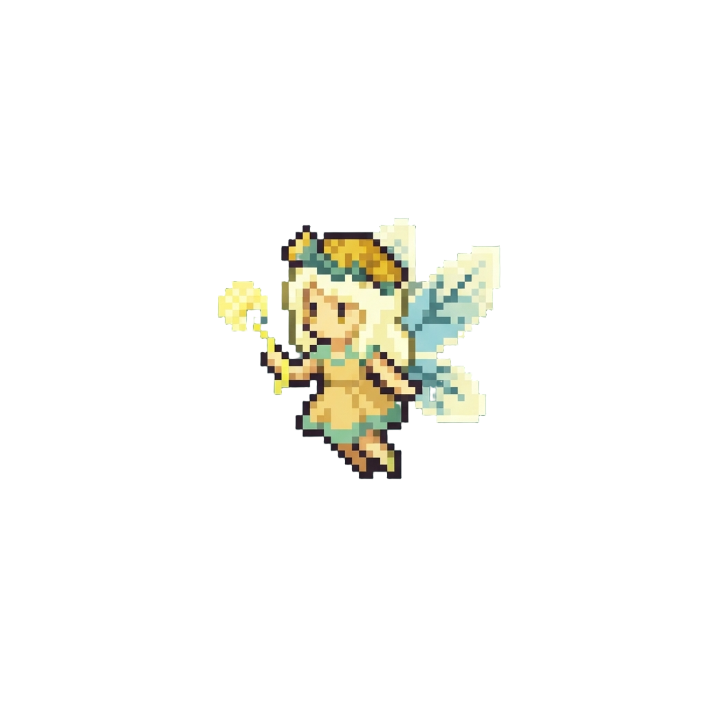 A Little Glowing Dandelion Fairy
