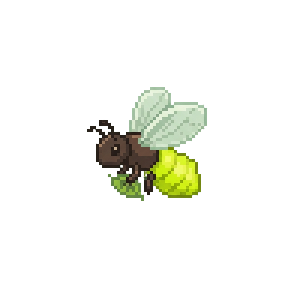A Tiny Glowing Firefly Sprite
