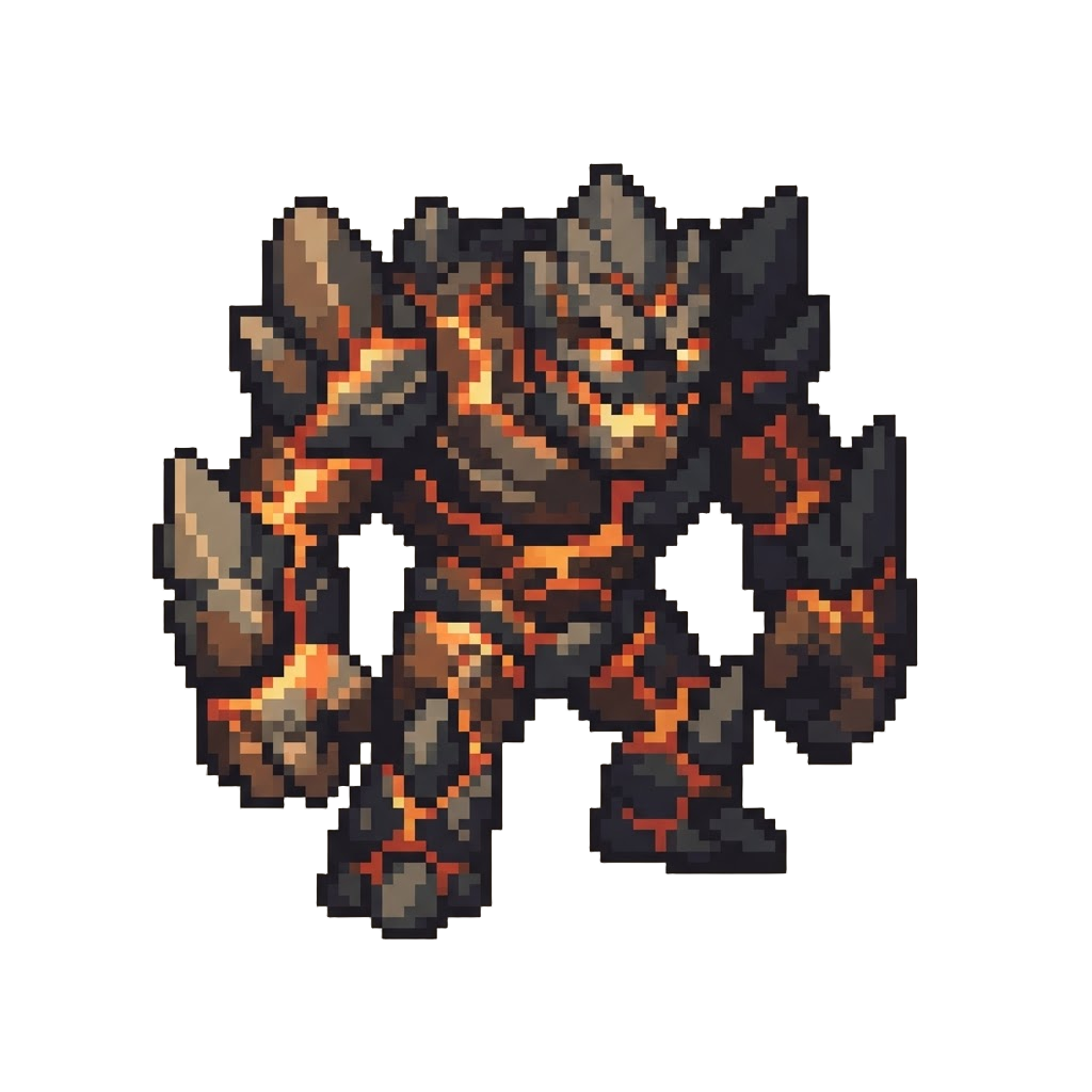 A Hulking Magma Golem