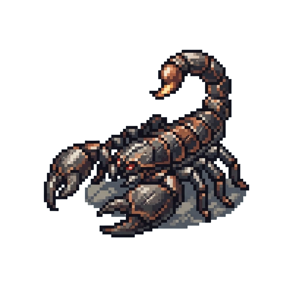 A Giant Metallic Guard Scorpion