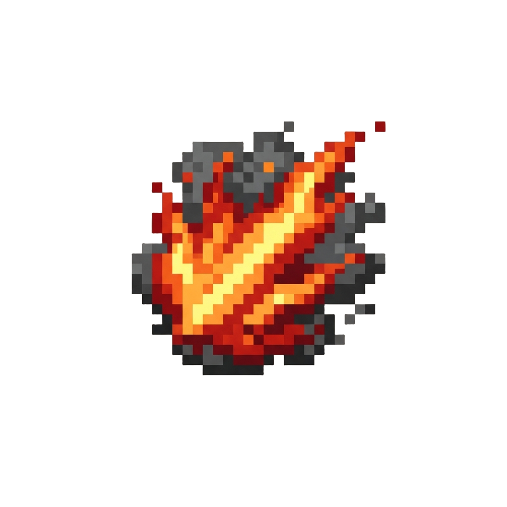 A Smoky Crimson Combustion Blast