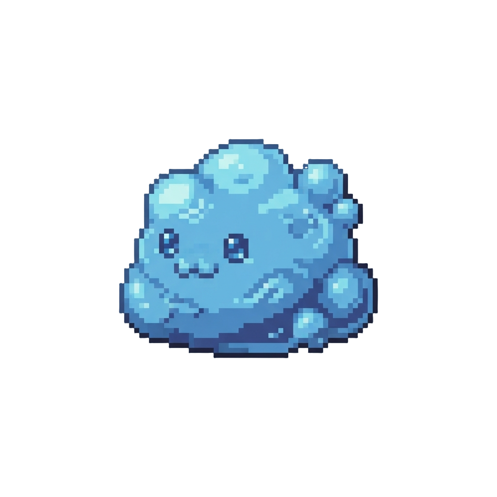 A Blue Cloud Slime Center