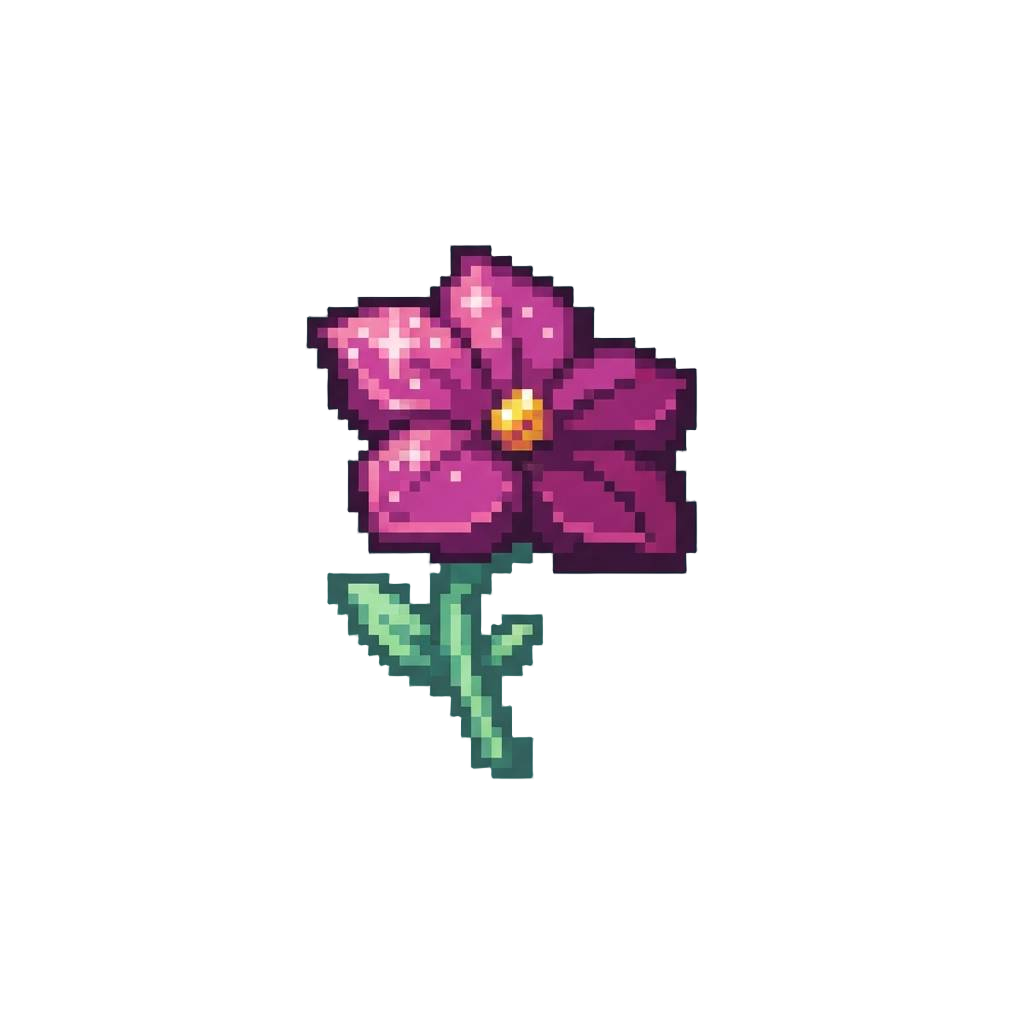 A Miniature Glitter Flower