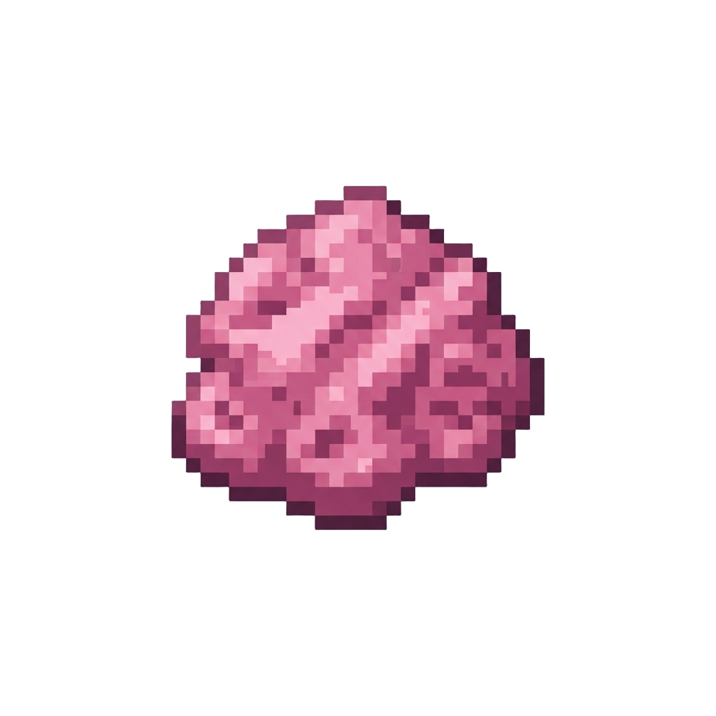 A Clump of Sticky Pink Foam