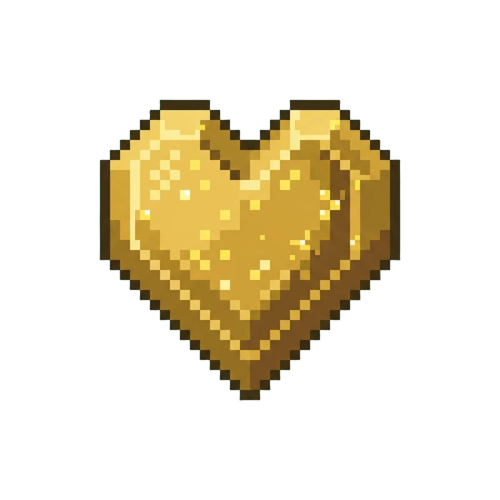 A Tiny Golden Glitter Heart