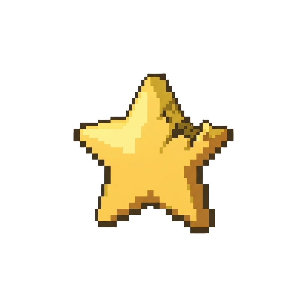 A Yellow Star with a Missing Point