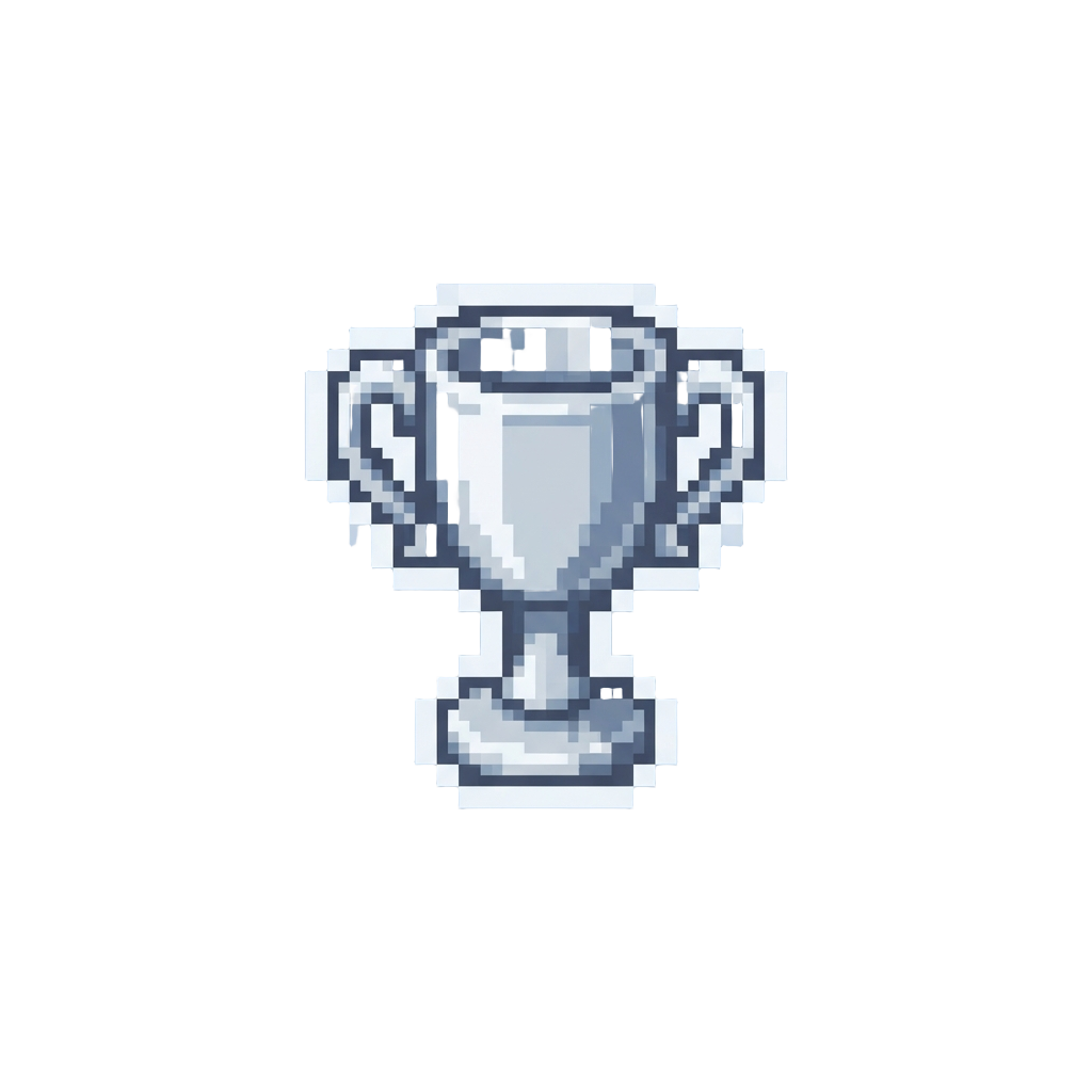 A Shiny Silver Trophy Sticker