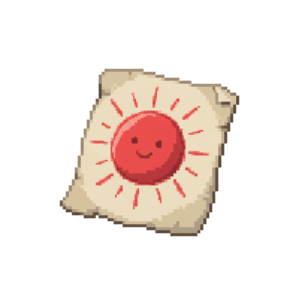 A Smiling Sun Doodle in Red Ink