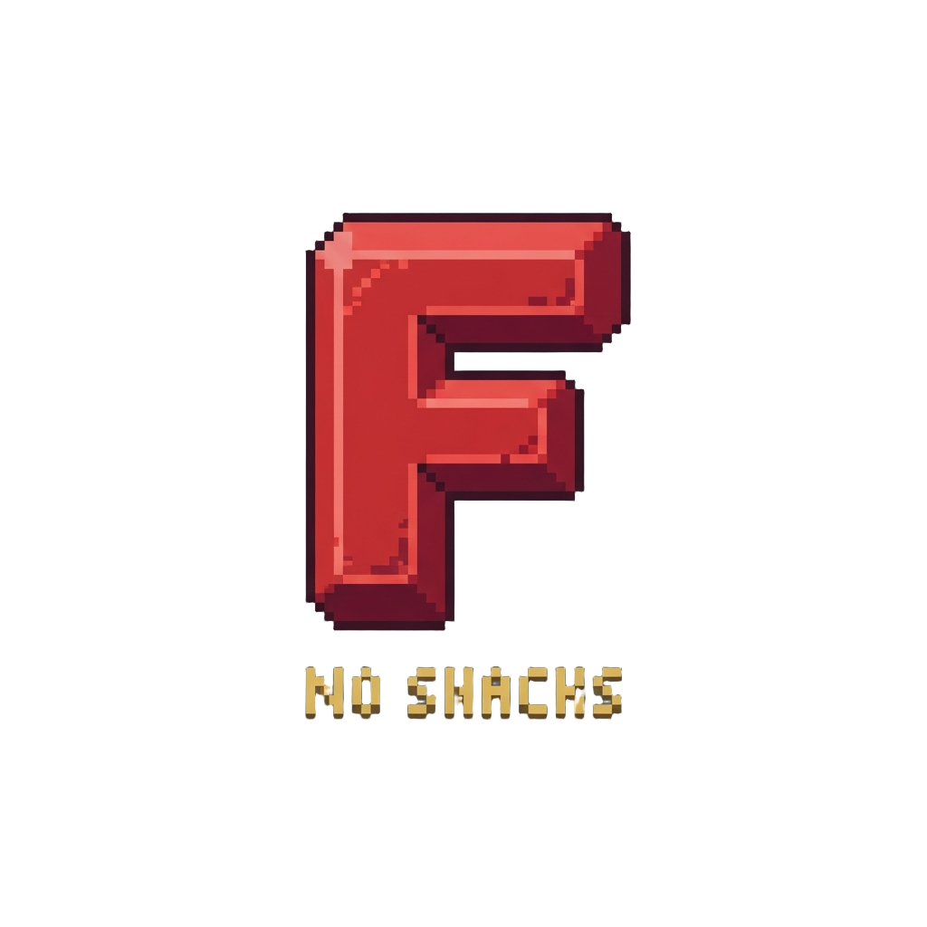 A Giant Red 'f' with No Snacks Written Underneath