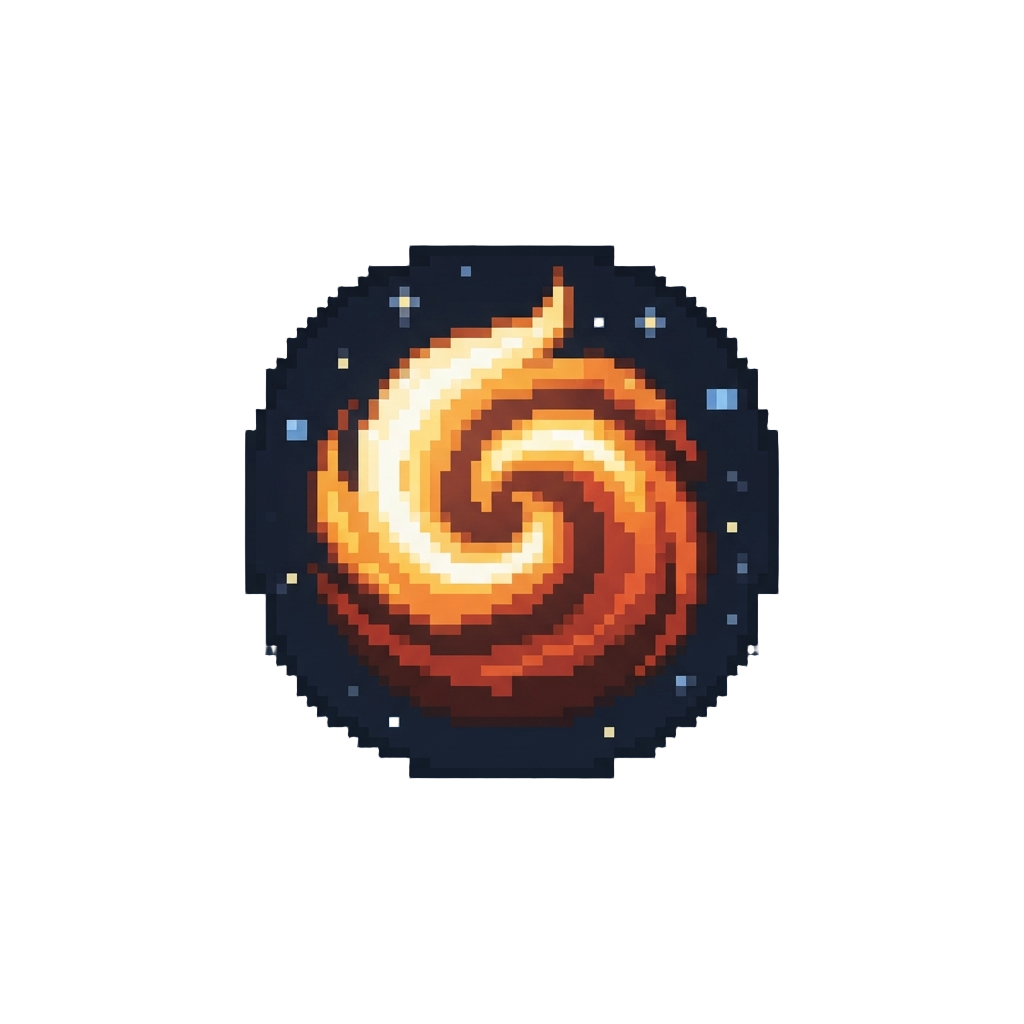 Swirling Glowing Embers Under a Starry Night Sky