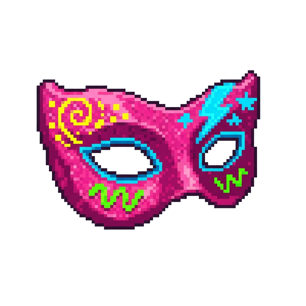 A Sparkly Neon Party Mask