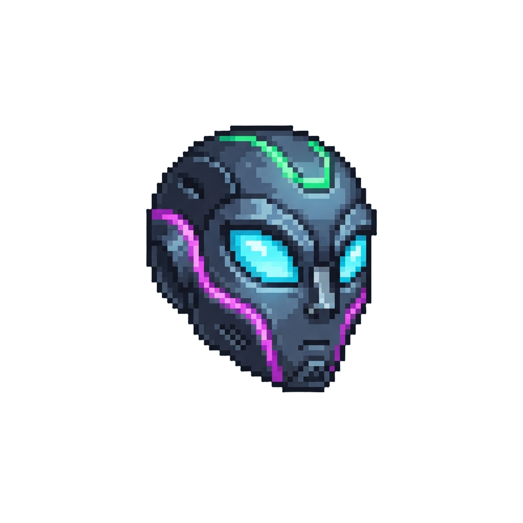 A Neon Alien Mask