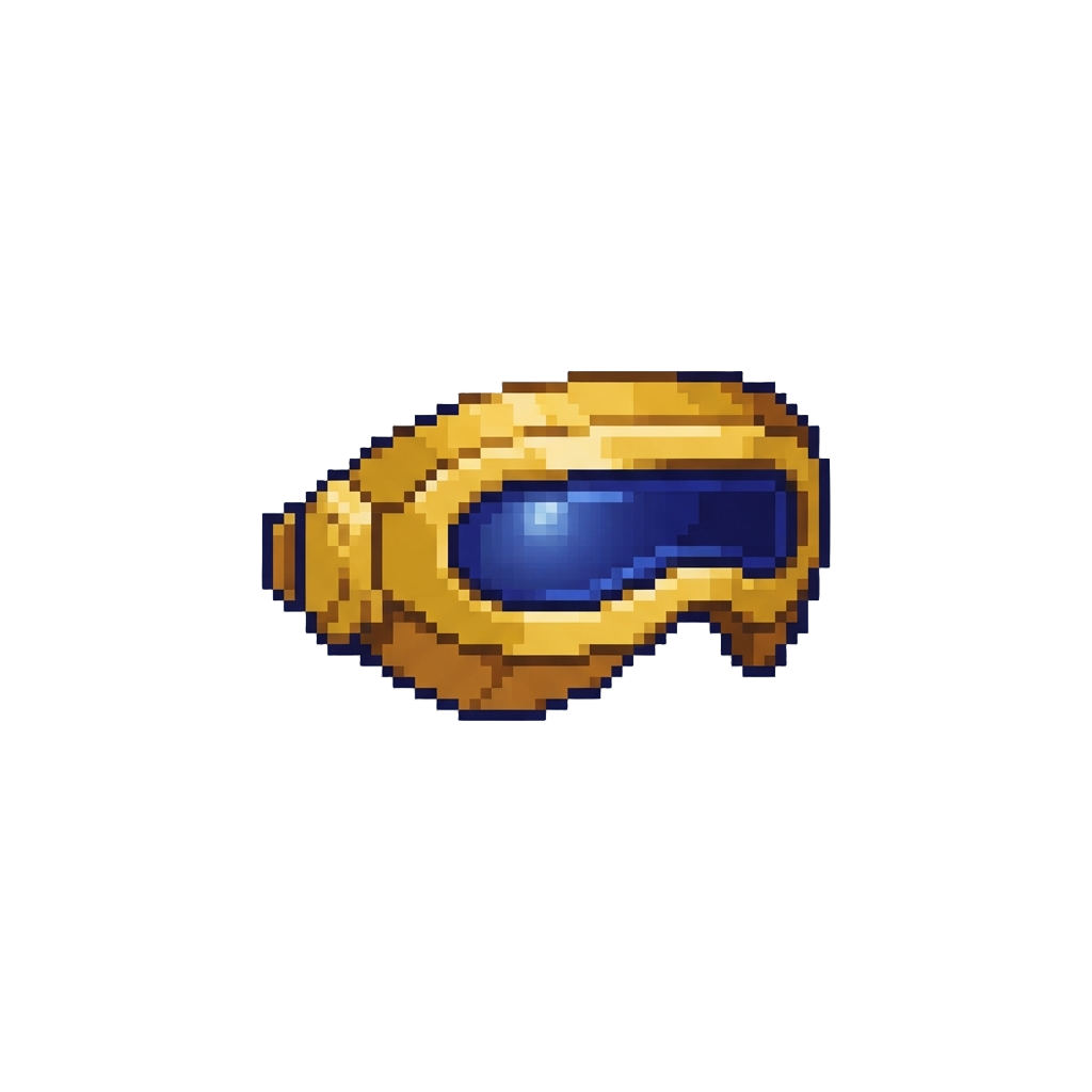 A Golden Superhero Visor