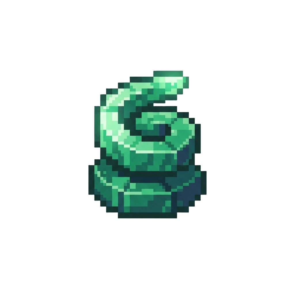 A Glowing Emerald Mystic Spiral
