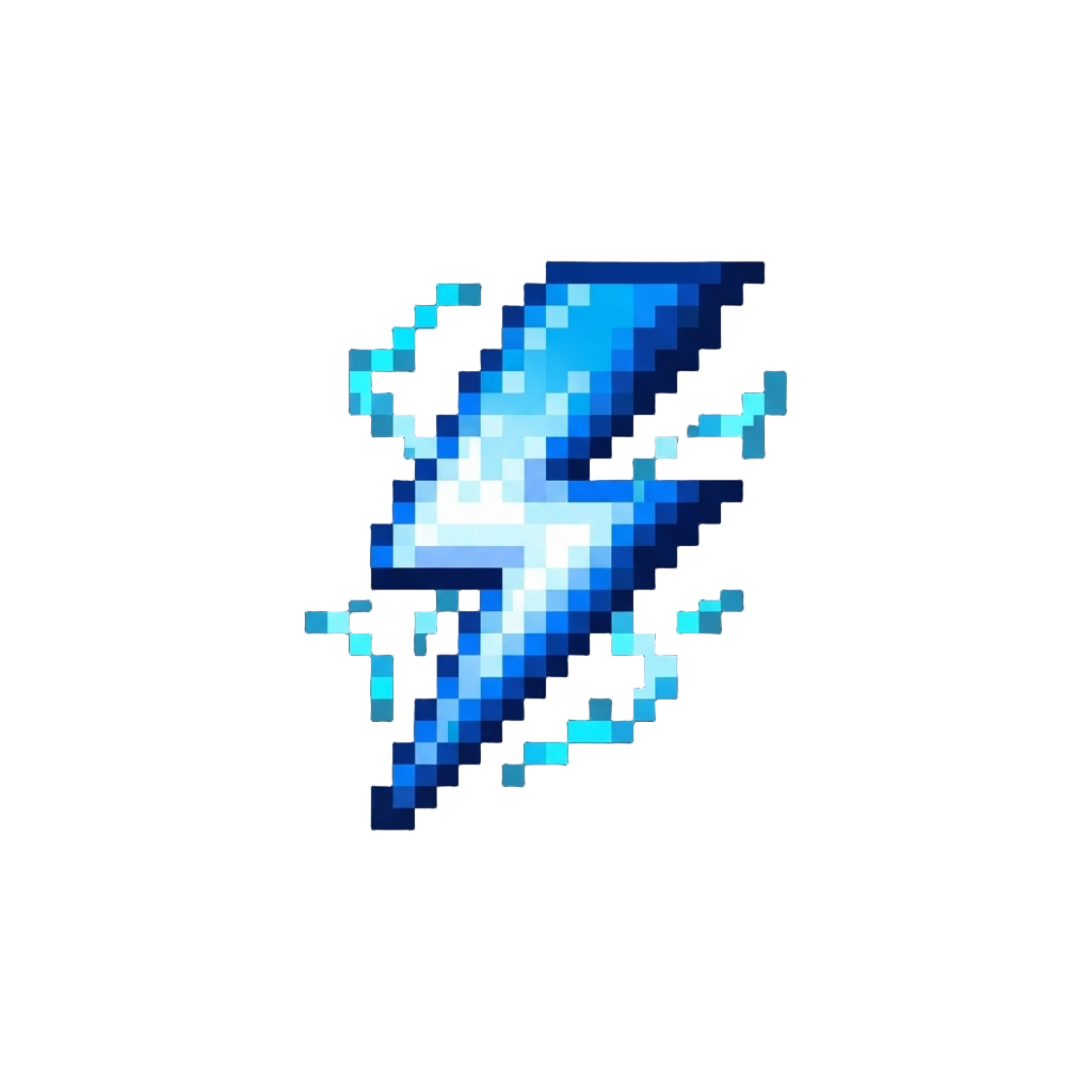 A Brilliant Blue Lightning Pulse