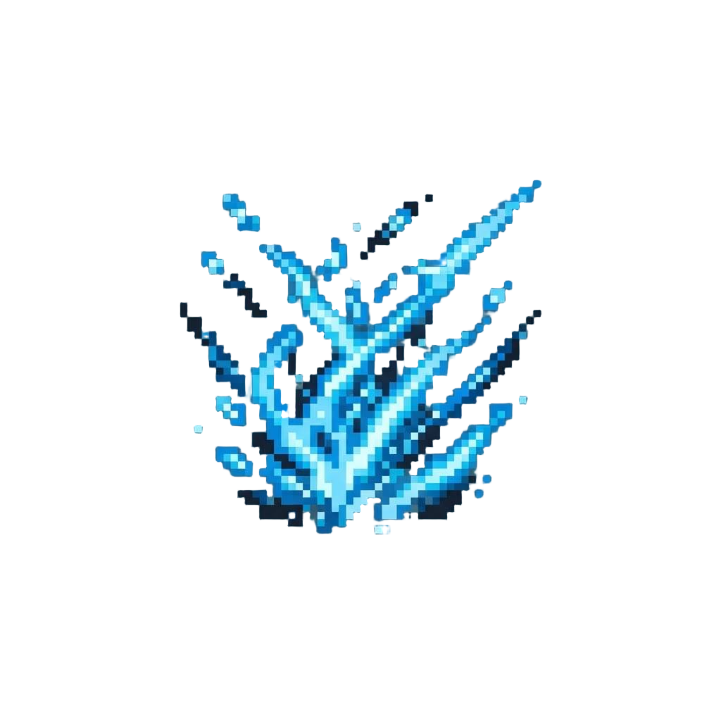 A Shower of Glowing Electric Blue Sparks