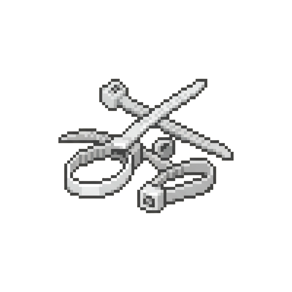 A Scattering of Loose Plastic Cable Ties