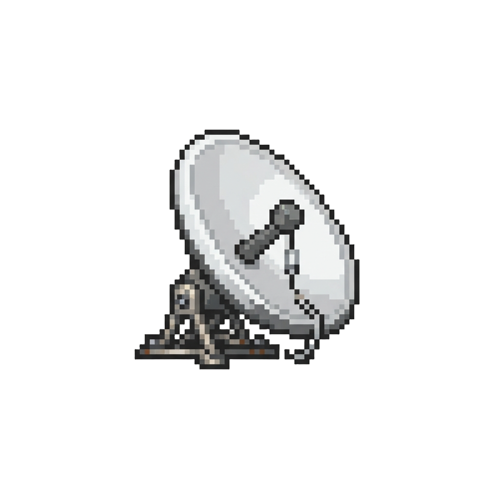 A Tipped-over Tiny Satellite Dish