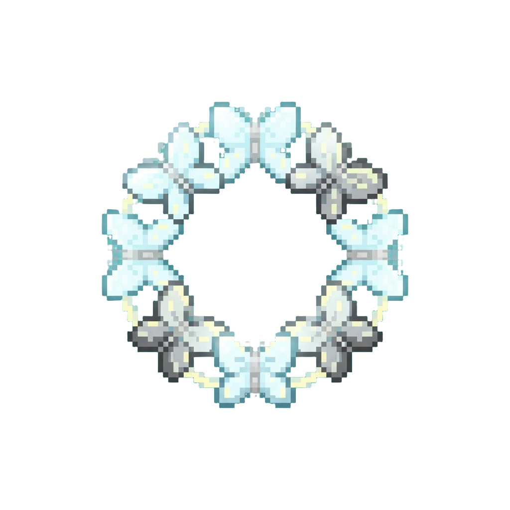 A Ring of Luminescent White Butterflies