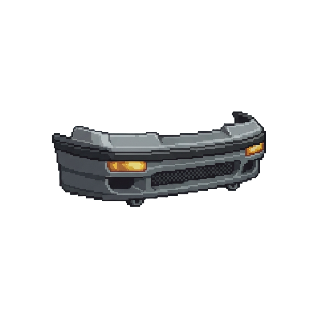 A Spinning Plastic Car Bumper