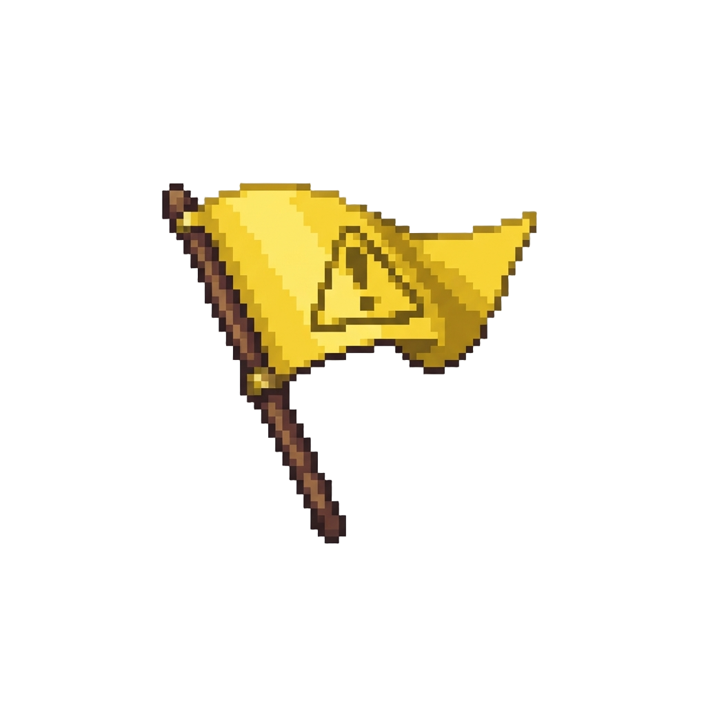 A Flying Yellow Caution Flag