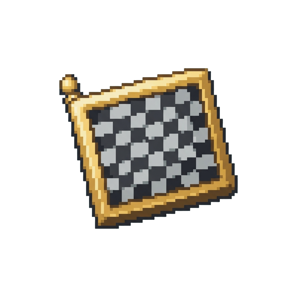 A Golden Checkered Flag Badge